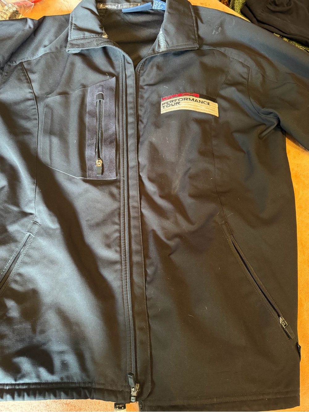 Men's Black Softshell Performance Jacket with Chest Patch